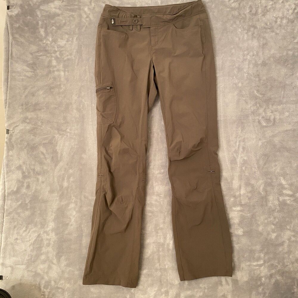 The North Face Women's 6 Olive Green Hiking Nylon Cargo Chino Pants Shorts